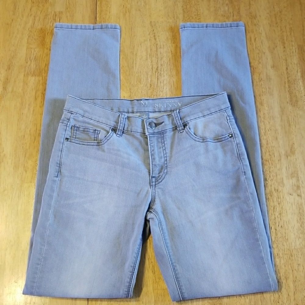 New York and Company Gray Skinny Straight Jeans NY & C - Picture 2 of 8